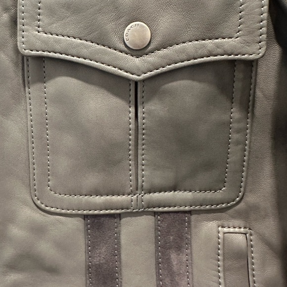Coach 1941 Unique %100 lamb leather gray jacket. Originally $1,100! Like new - Picture 4 of 10